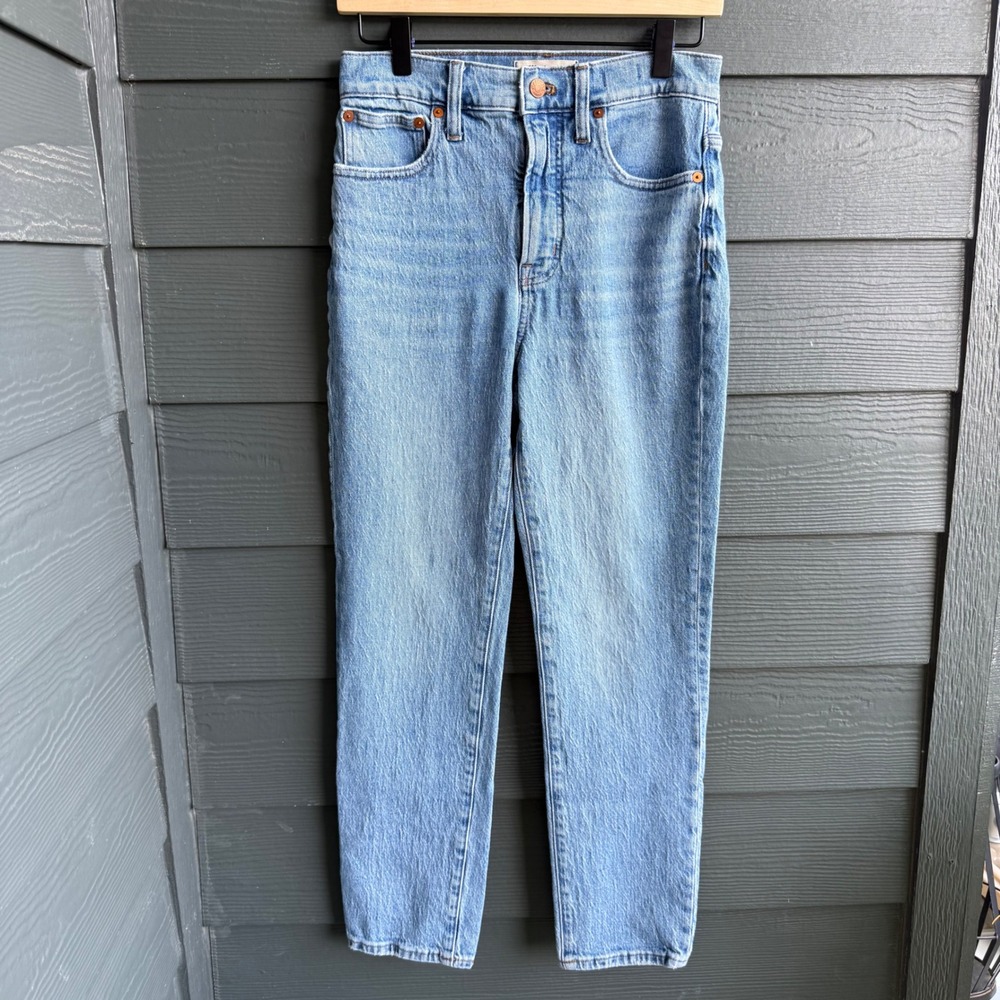 Madewell Perfect Vintage Jeans 26 High Rise Tapered Light Wash Denim